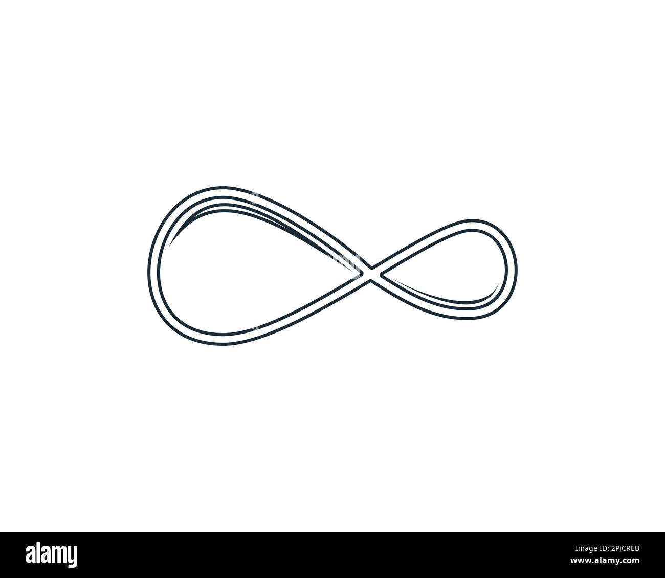 Infinity Line Icon Design Template Elements Stock Vector