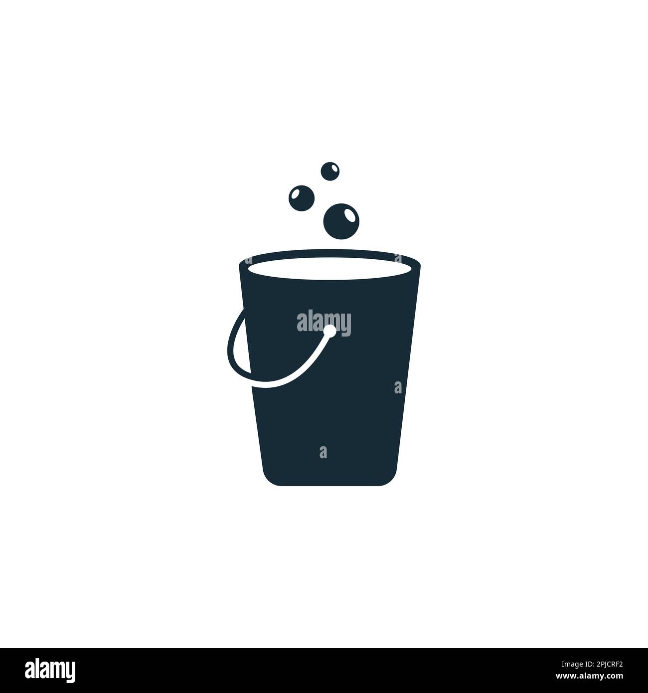 Bucket Water Icon Design Template Elements Stock Vector