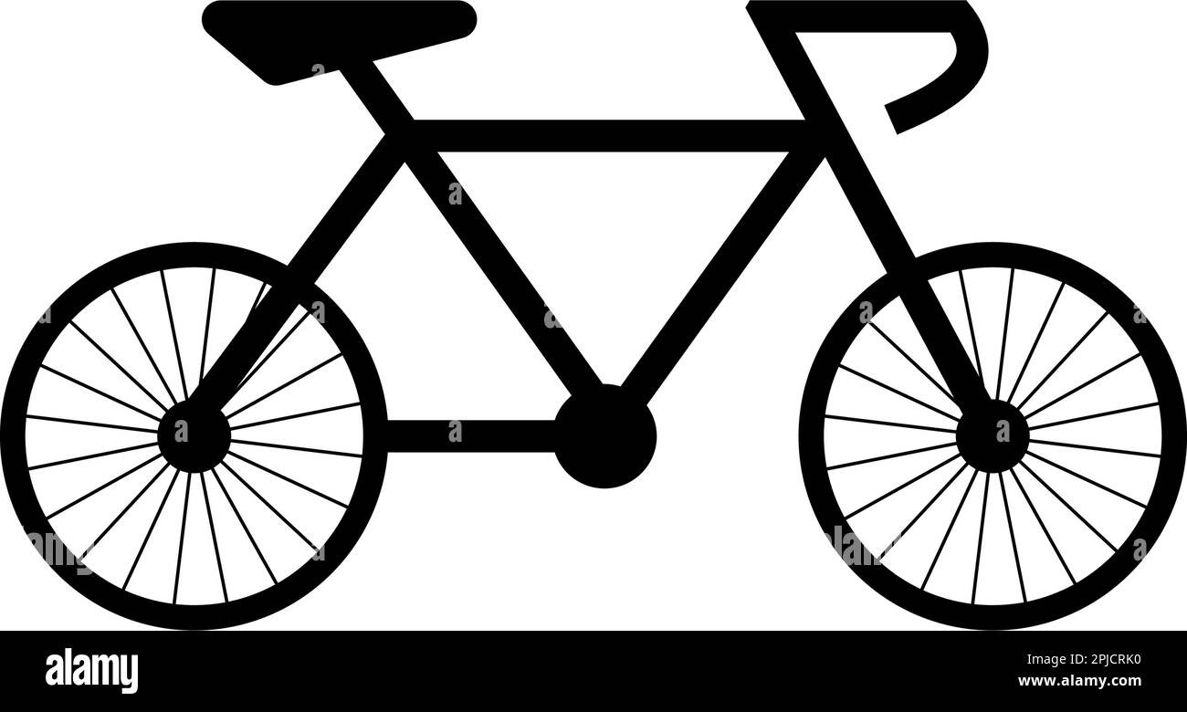 Bike silhouette vector vectors Black and White Stock Photos & Images ...