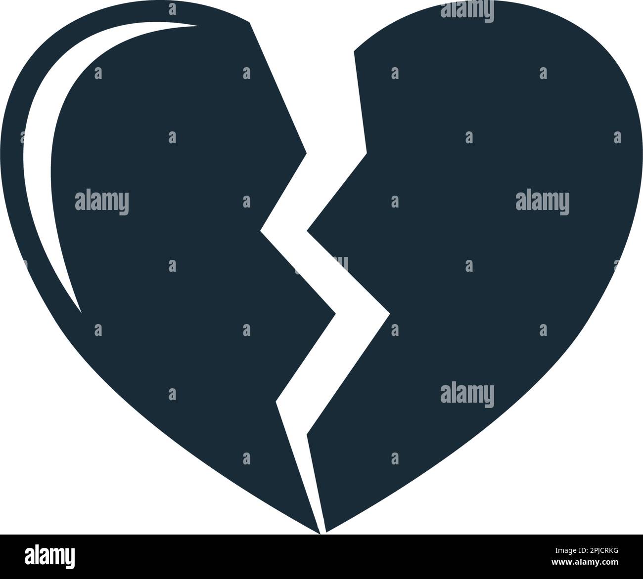 Broken Heart Icon Vector Logo Template Illustration Design Stock Vector ...