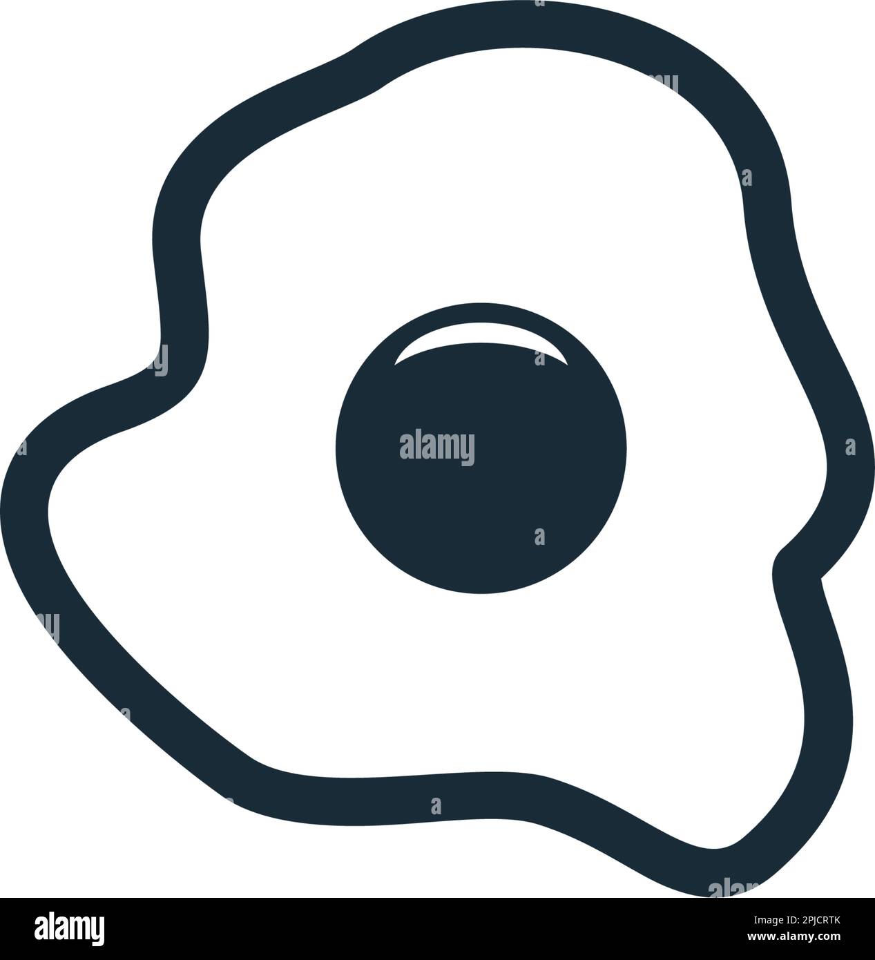 Fried Egg Icon Vector Logo Template Illustration Design Stock Vector