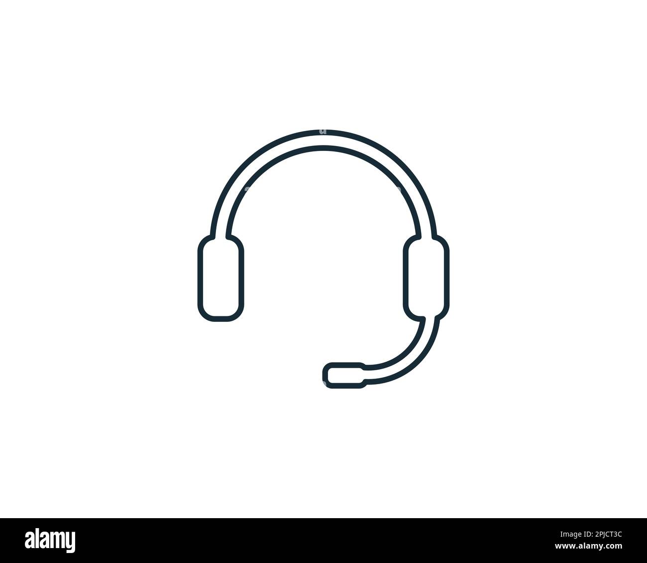 Earphone, Headset, Headphone Icon Design Template Elements Stock Vector