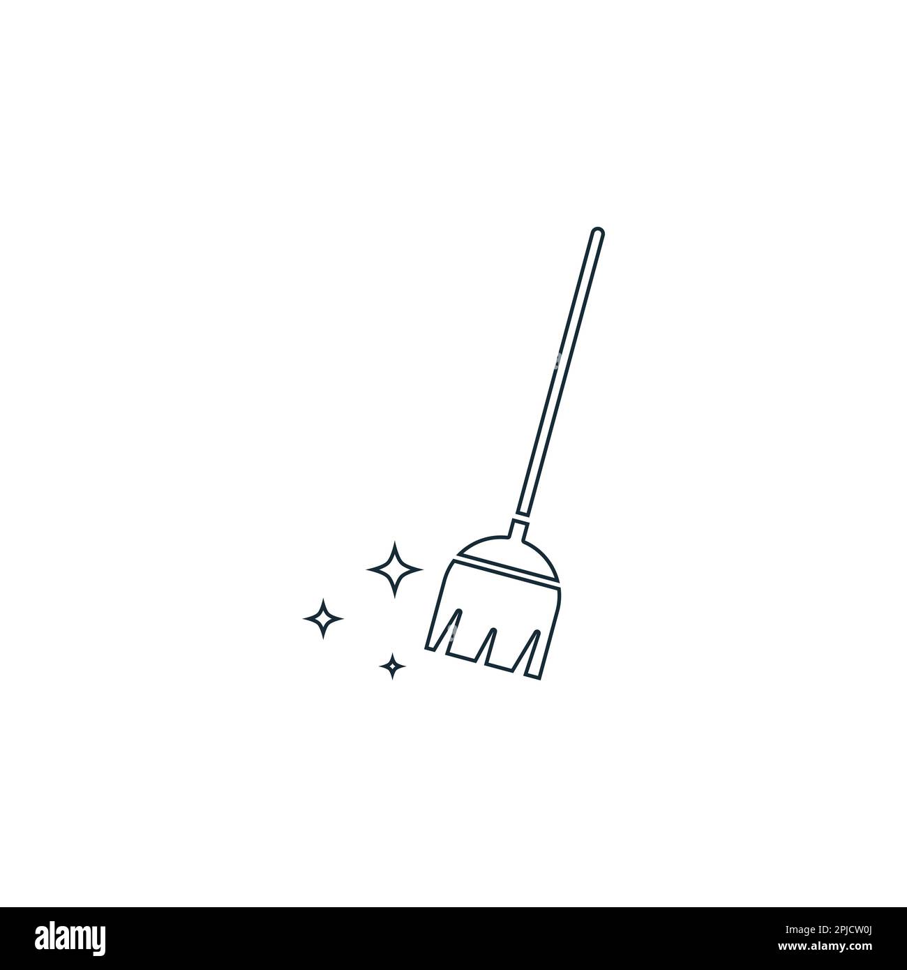 Broom, Cleaning Service Equipment Icon Design Template Elements Stock Vector