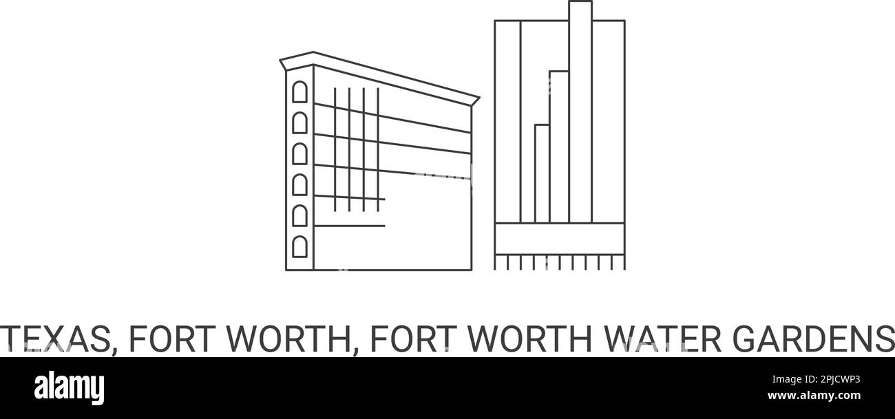 Fort worth water gardens Stock Vector Images - Alamy