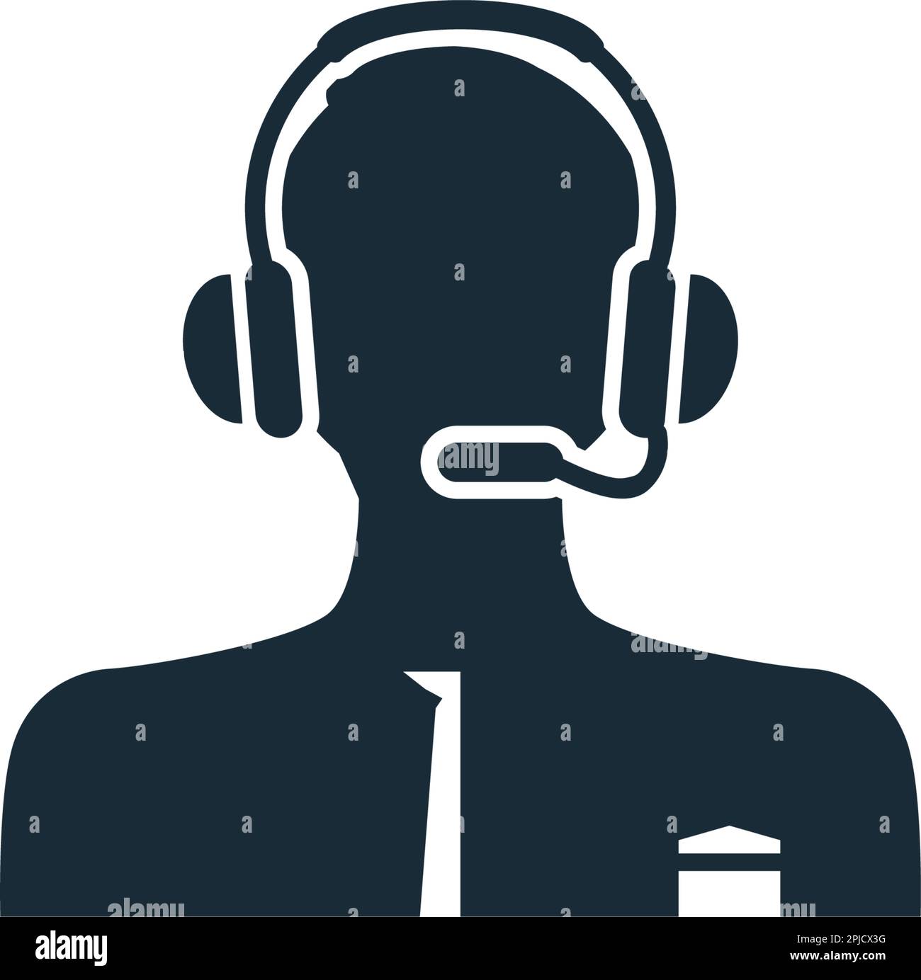 Call Center Person Icon Vector Logo Template Illustration Design Stock