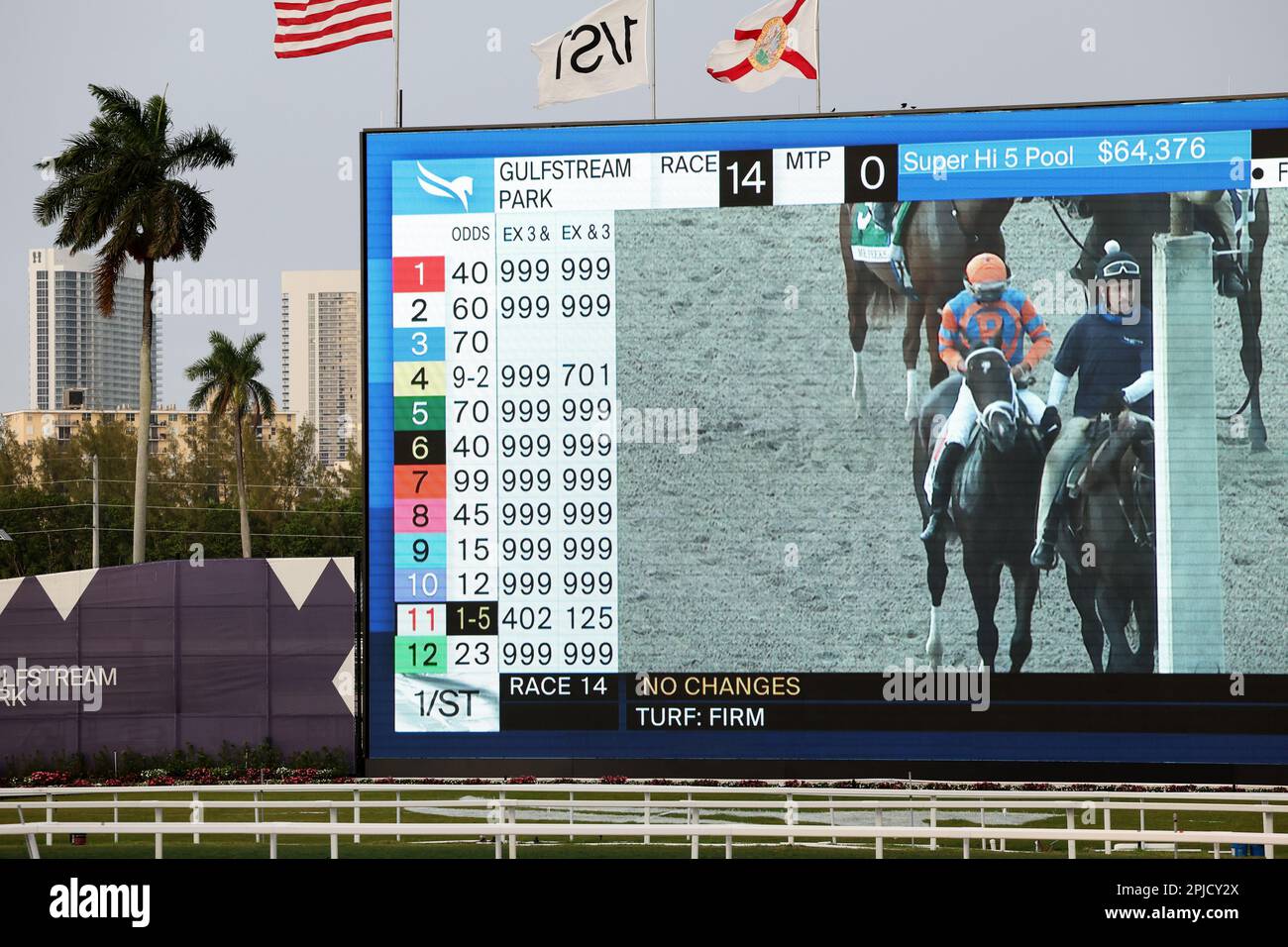 HALLANDALE, FLORIDA APRIL 01 Forte 11, ridden by Irad Ortiz Jr