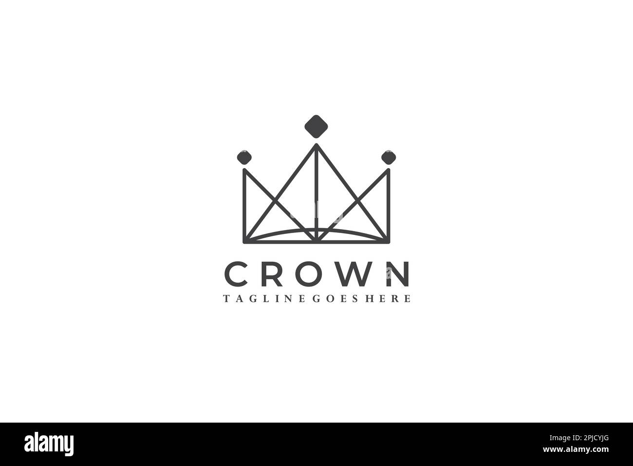 Royal King Queen Crown Elegant Luxury logo design Stock Vector Image