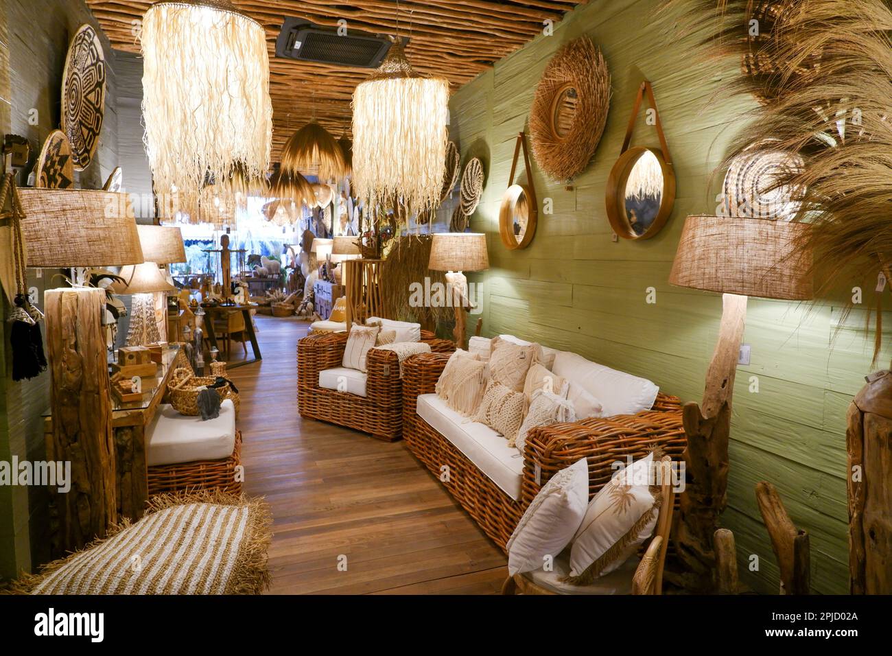 Furniture and Interior Living Shop at Seminyak Bali, Indonesia Stock