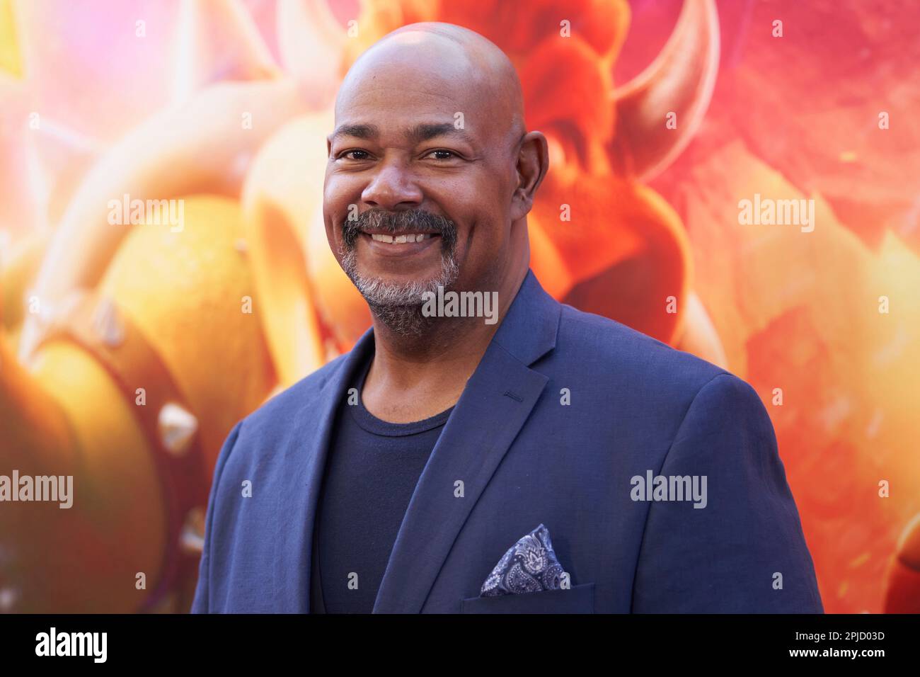 Kevin Michael Richardson arrives at the premiere of "The Super Mario Bros. Movie" Saturday, April 1, 2023, at Regal LA Live in Los Angeles. (Photo by Allison Dinner/Invision/AP) Stock Photo