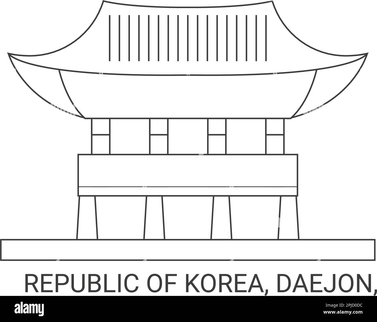 Republic Of Korea Daejon Travel Landmark Vector Illustration Stock republic-of-korea-daejon-travel-landmark-vector-illustration-stock