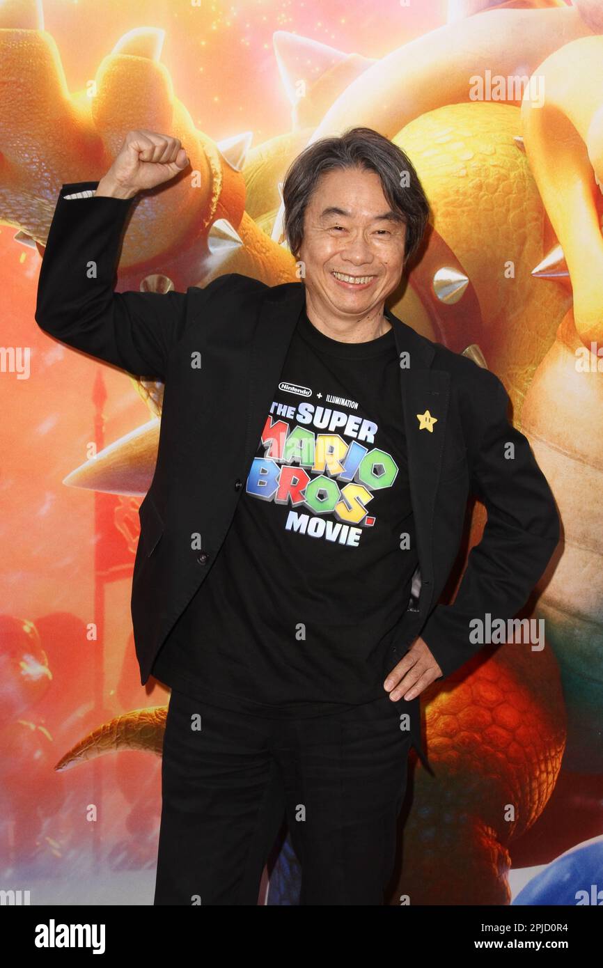 Shigeru Miyamoto 04/01/2023 The Special Screening of The Super Mario Bros,  Stock Photo, Picture And Rights Managed Image. Pic. PLX-34511-150HNW