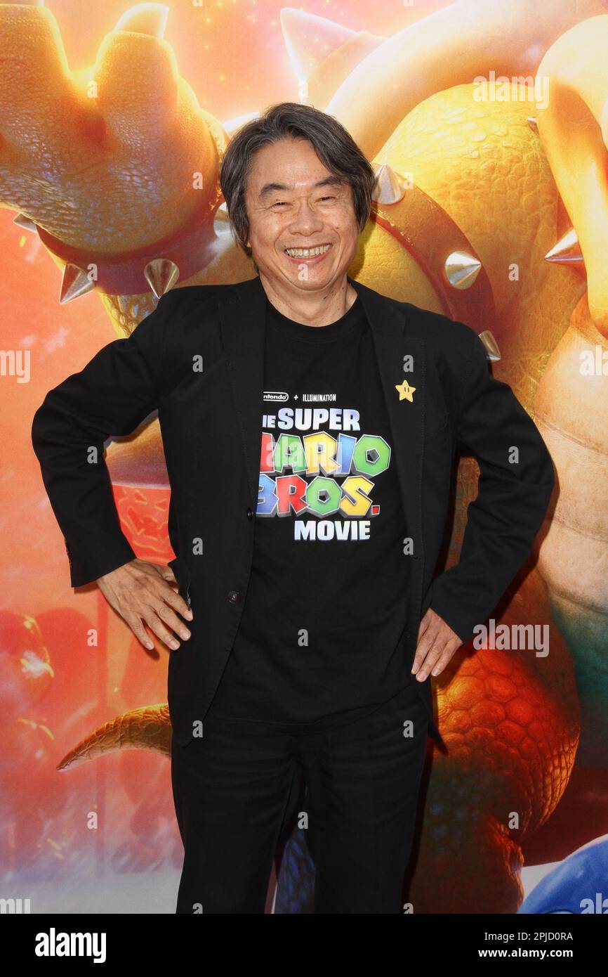 Los Angeles, USA. 01st Apr, 2023. Shigeru Miyamoto arrives at Universal  Pictures' THE SUPER MARIO BROS. MOVIE Special Screening held at the Regal  LA Live in Los Angeles, CA on Saturday, April