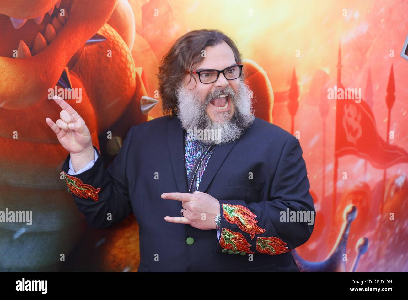 Jack Black 04/01/2023 The Special Screening of The Super Mario Bros. Movie  held at the Regal LA Live in Los Angeles, CA. Photo by I. Hasegawa / HNW/  Picturelux Stock Photo - Alamy