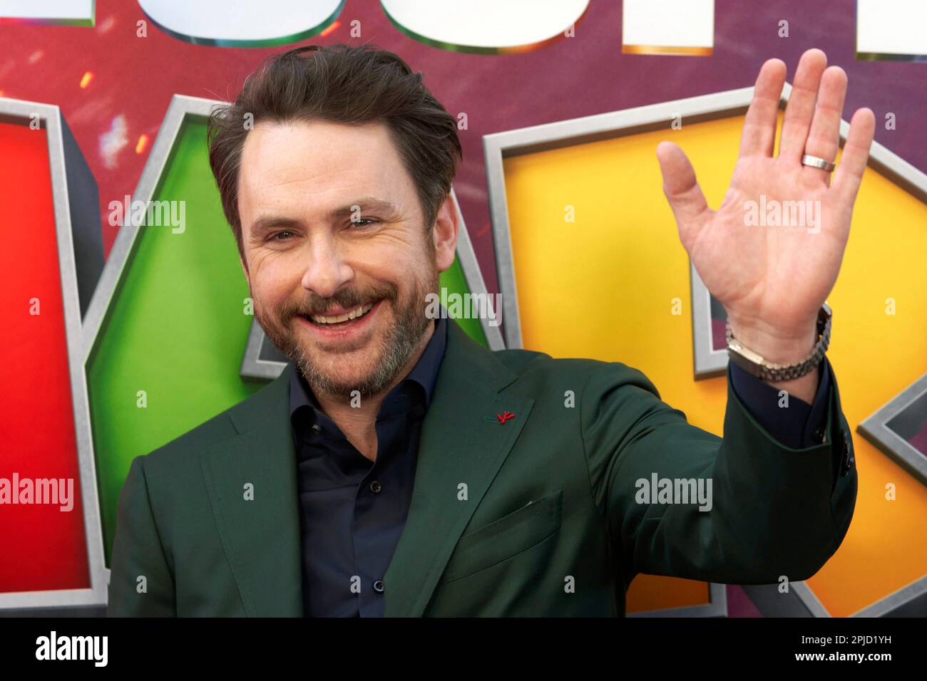 Charlie Day arrives at the premiere of "The Super Mario Bros. Movie