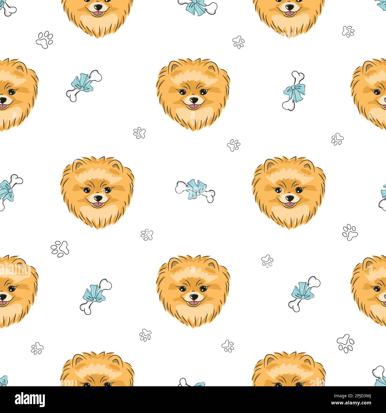 Pomeranian Dog Print Pattern Premium Backpack main image 0