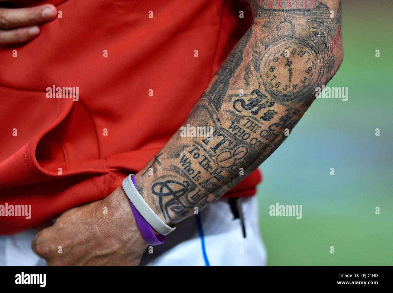 Polynesian Tattoo On Left Arm