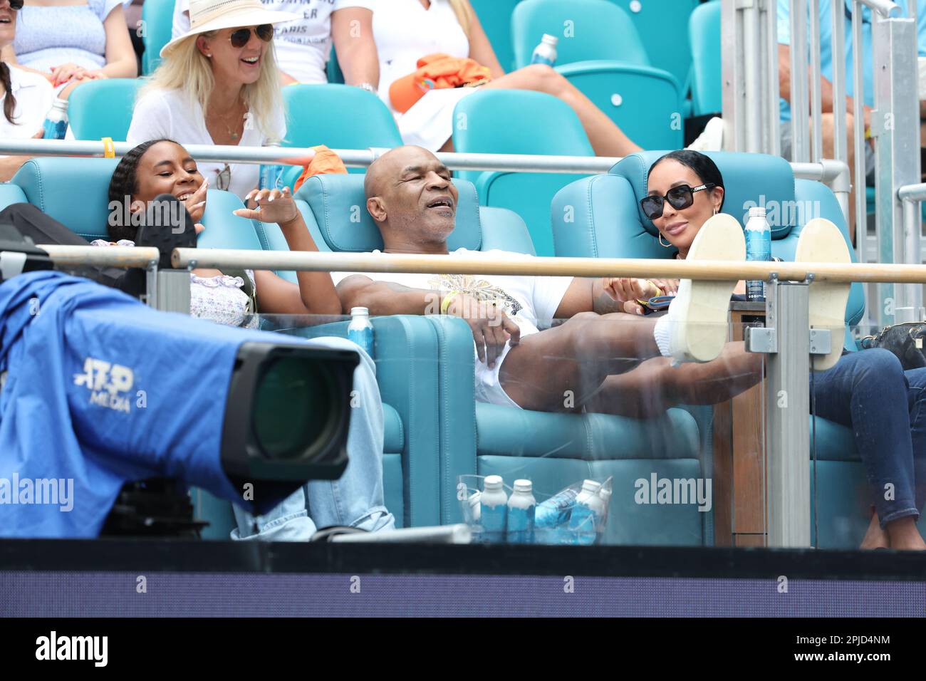 Miami Gardens Florida April 01 Boxer Mike Tyson His Daughter Milan Tyson And Wife Lakiha 7958