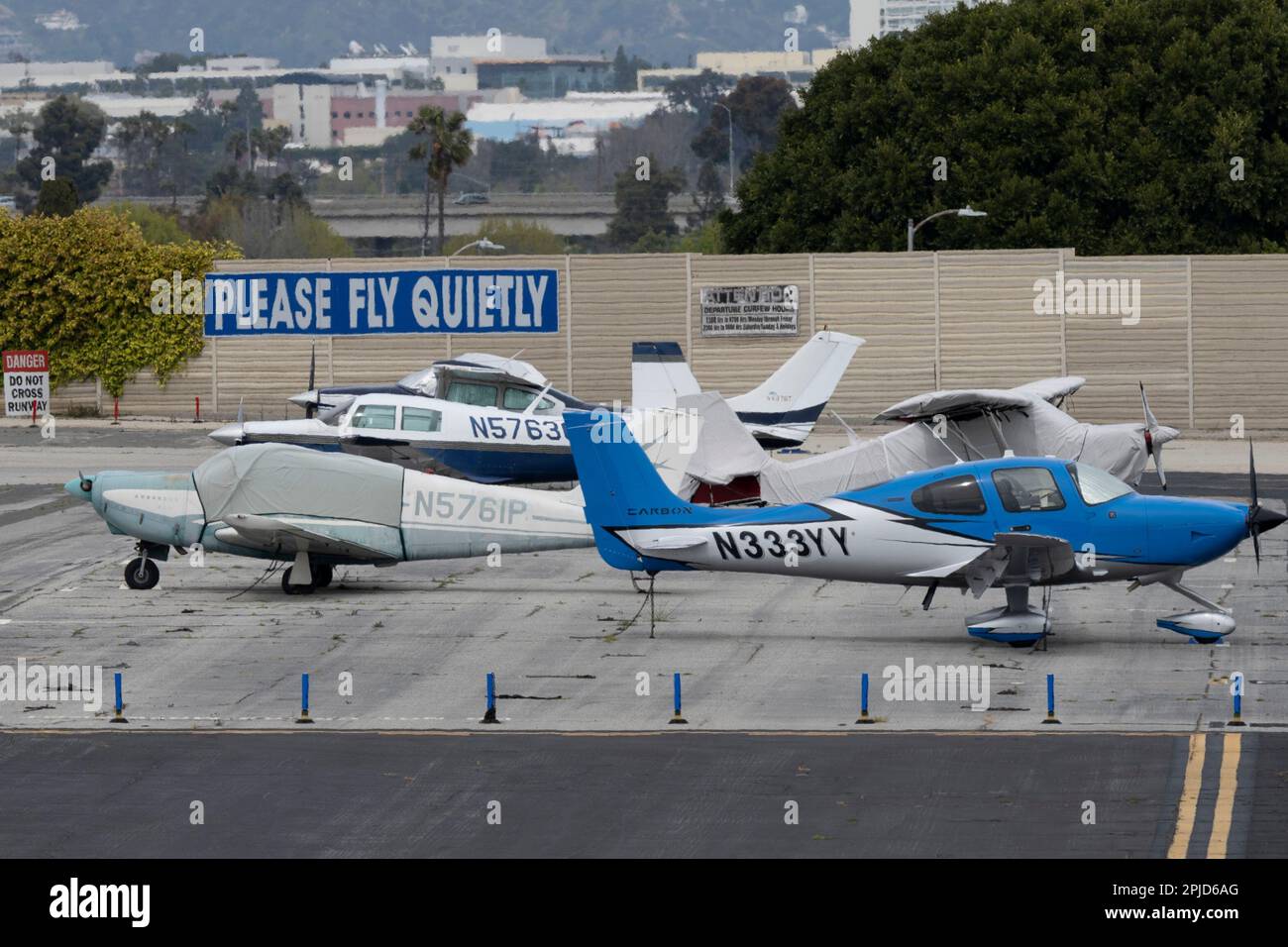 Santa Monica, California, USA. 31st Mar, 2023. Single engine aircraft