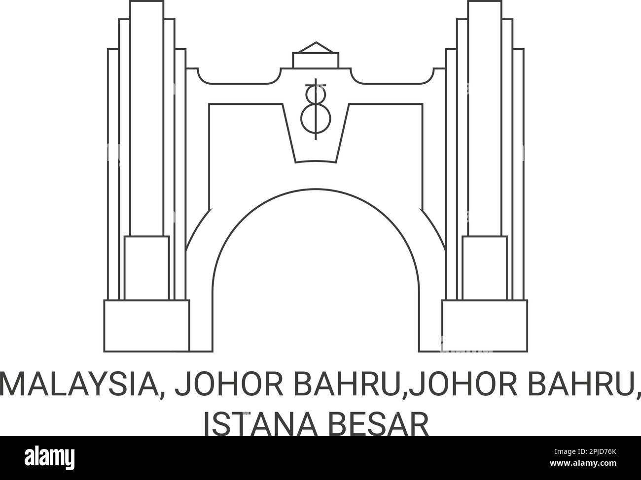 Malaysia, Johor Bahru,Johor Bahru, Istana Besar travel landmark vector