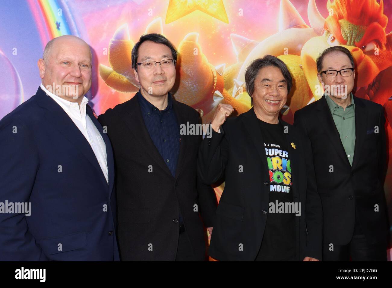 Los Angeles, USA. 02nd Apr, 2023. Chris Melendandri, Shigeru Miyamoto at  The Super Mario Bros. Movie Special Screening held at the Regal LA Live,  Los Angeles, CA, April 1, 2023. Photo Credit