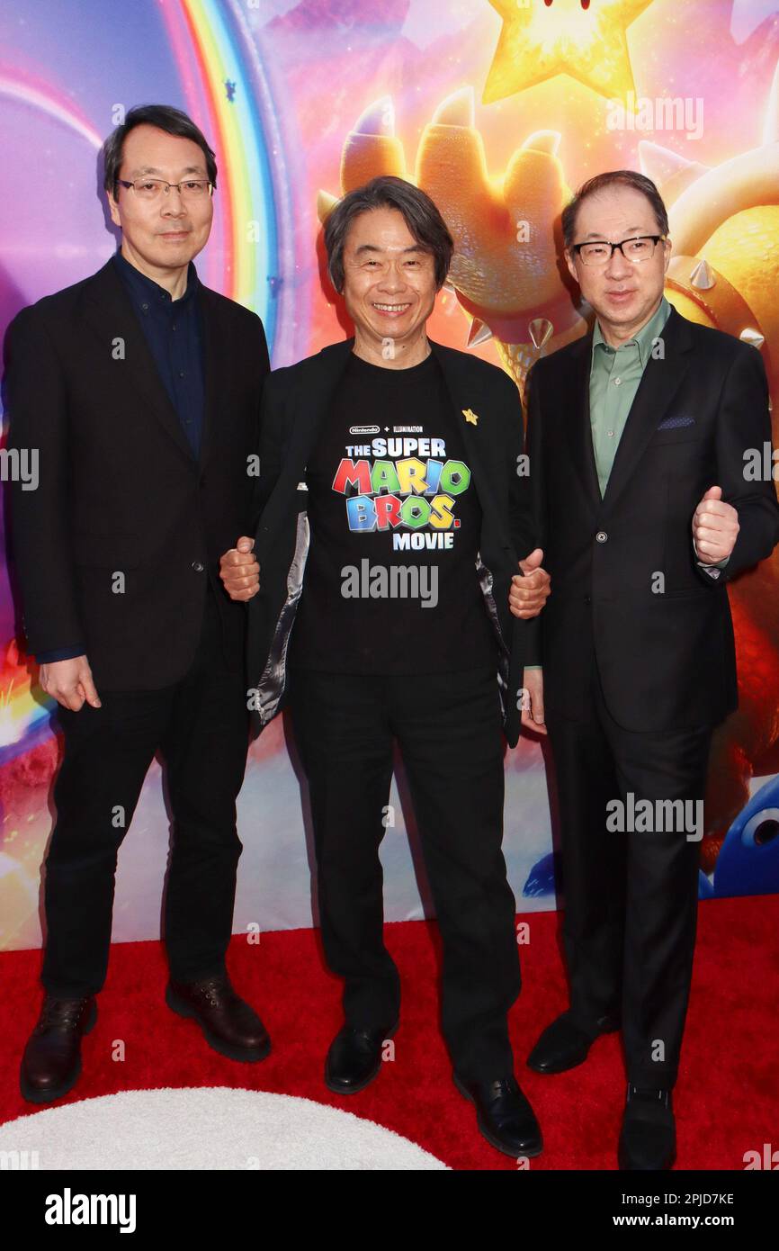 Los Angeles, USA. 01st Apr, 2023. Shigeru Miyamoto arrives at Universal  Pictures' THE SUPER MARIO BROS. MOVIE Special Screening held at the Regal  LA Live in Los Angeles, CA on Saturday, April