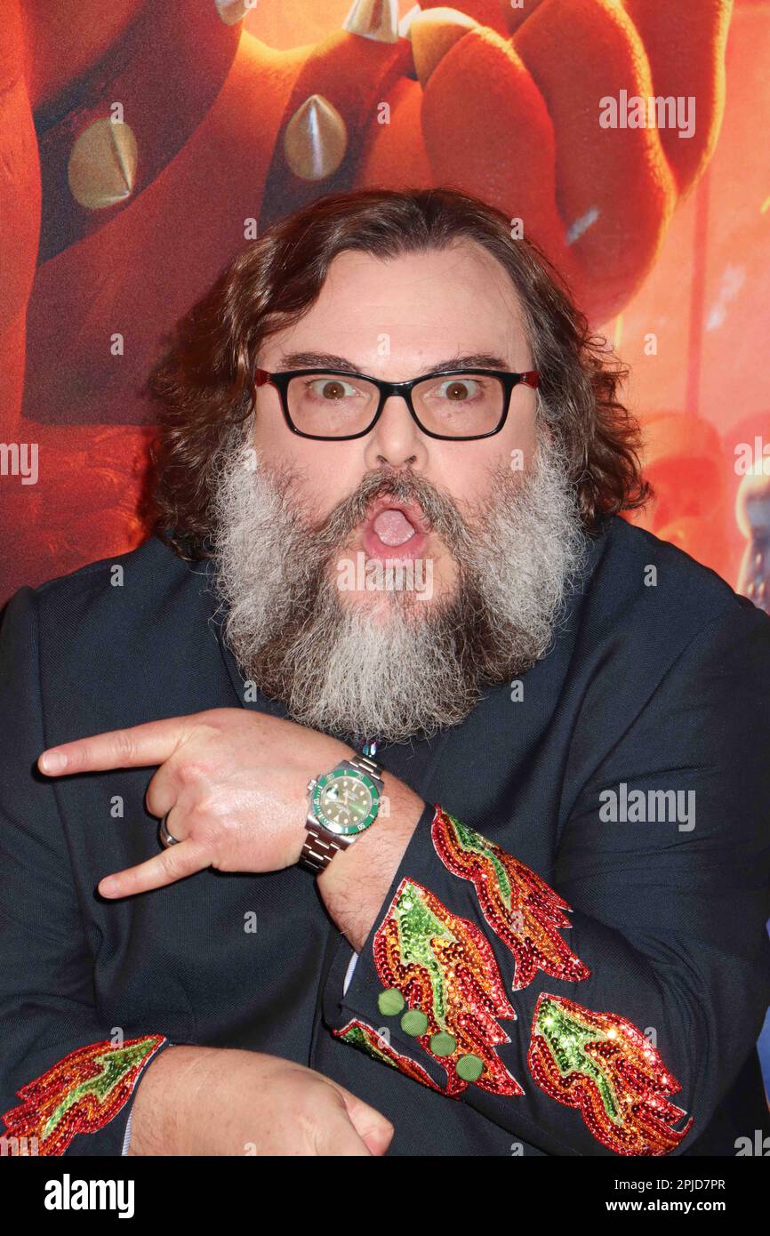 Jack Black 04/01/2023 The Special Screening of The Super Mario Bros. Movie  held at the Regal LA Live in Los Angeles, CA. Photo by I. Hasegawa / HNW/  Picturelux Stock Photo - Alamy
