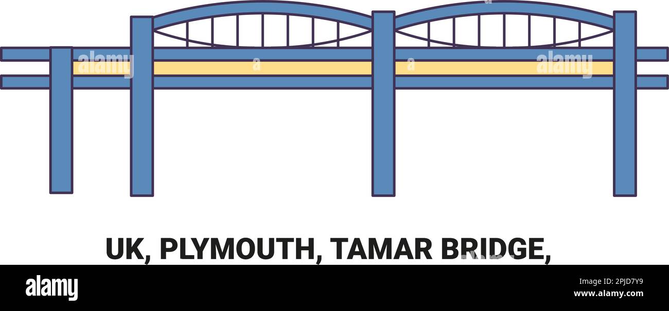 Vector Devan Royal albert bridge devon Stock Vector Images - Alamy