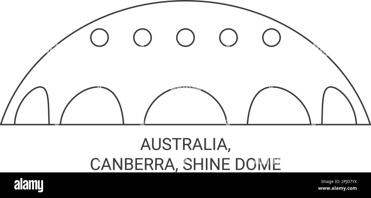 Australia, Canberra, Shine Dome travel landmark vector illustration Stock Vector