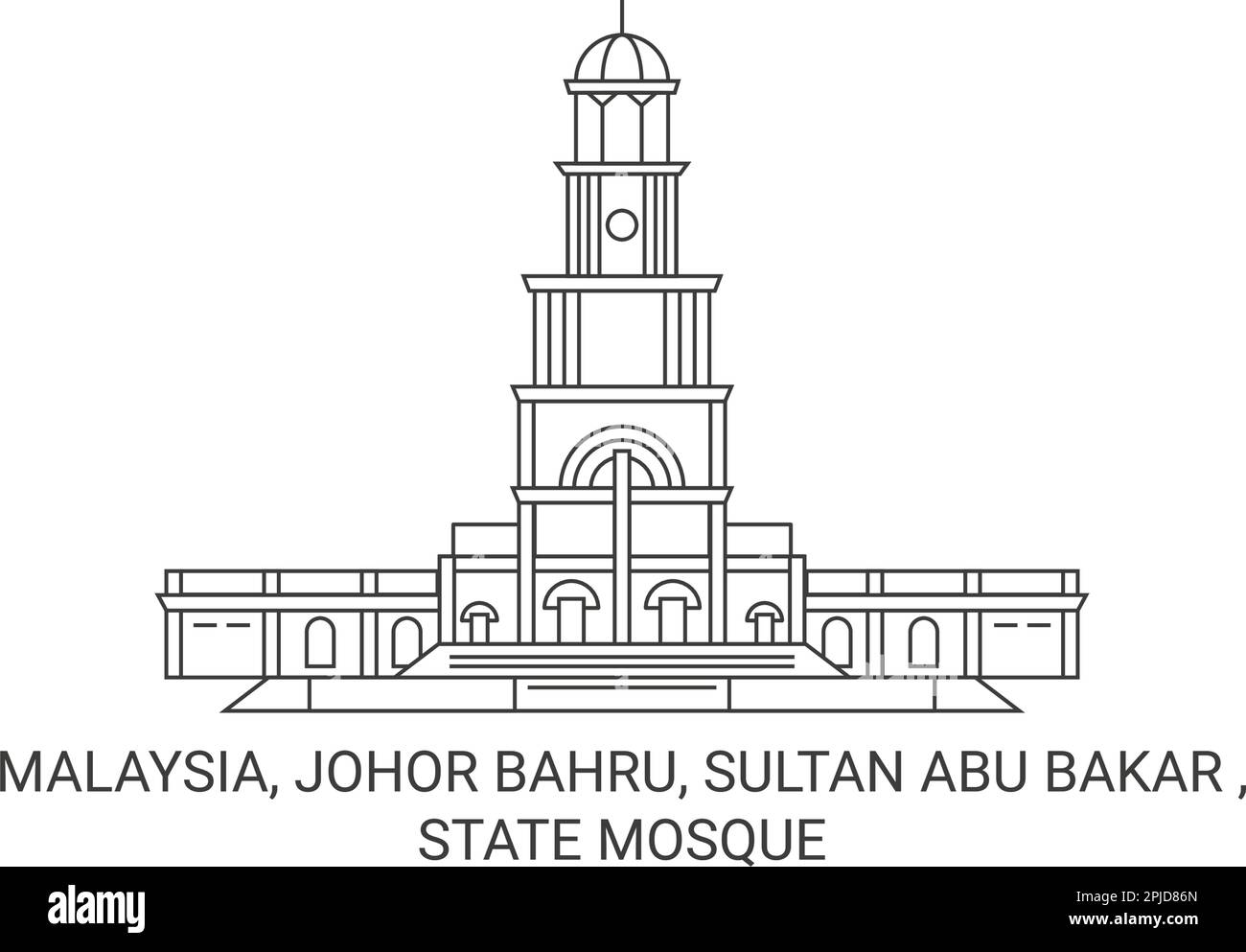 Malaysia, Johor Bahru, Sultan Abu Bakar , State Mosque travel landmark ...