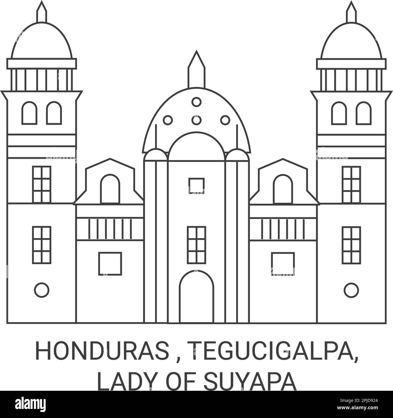Honduras , Tegucigalpa, Lady Of Suyapa travel landmark vector