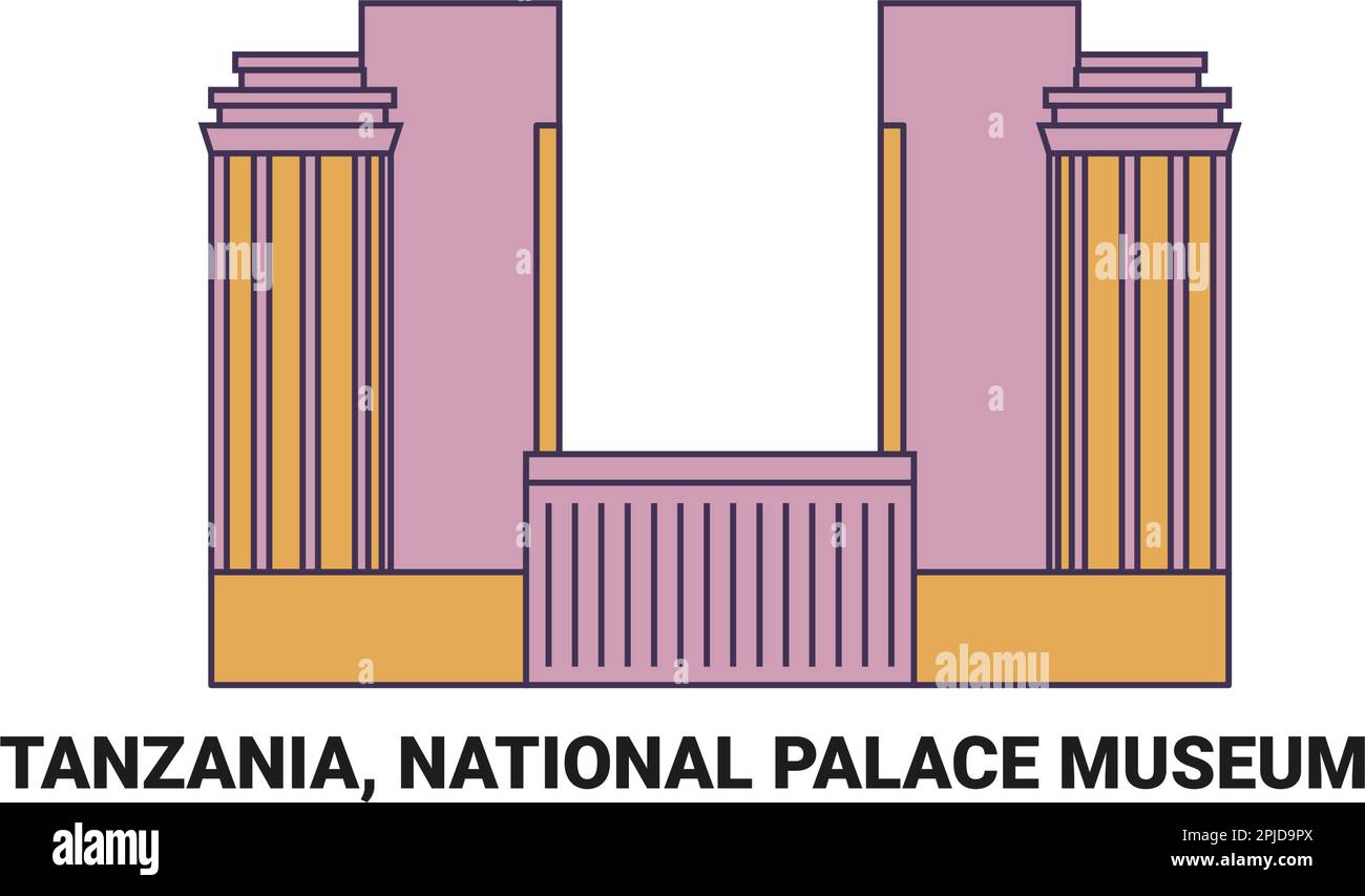 Tanzania, National Palace Museum, travel landmark vector illustration Stock Vector