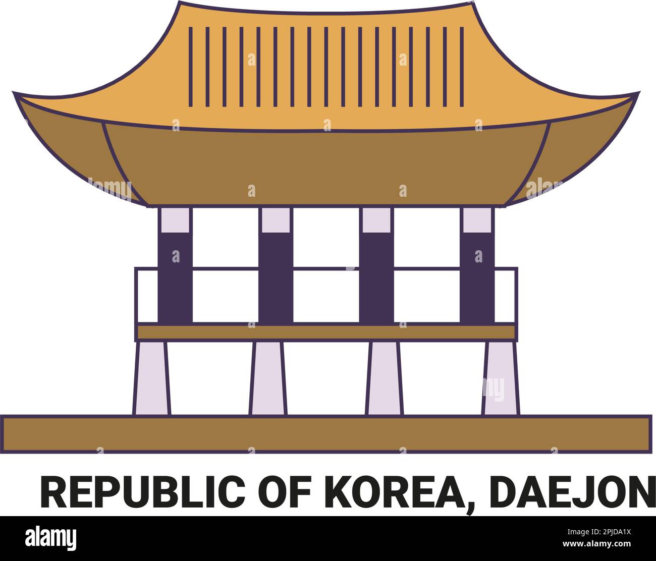Republic Of Korea Daejon Travel Landmark Vector Illustration Stock republic-of-korea-daejon-travel-landmark-vector-illustration-stock
