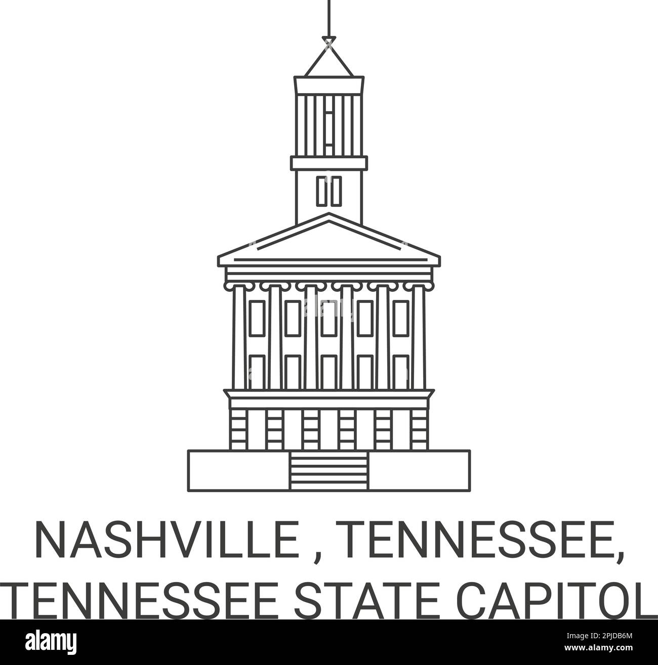 Tennessee old state capitol building Stock Vector Images - Alamy