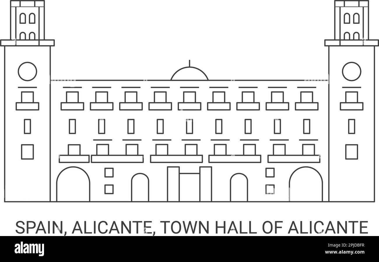 Alicante town hall Stock Vector Images - Alamy