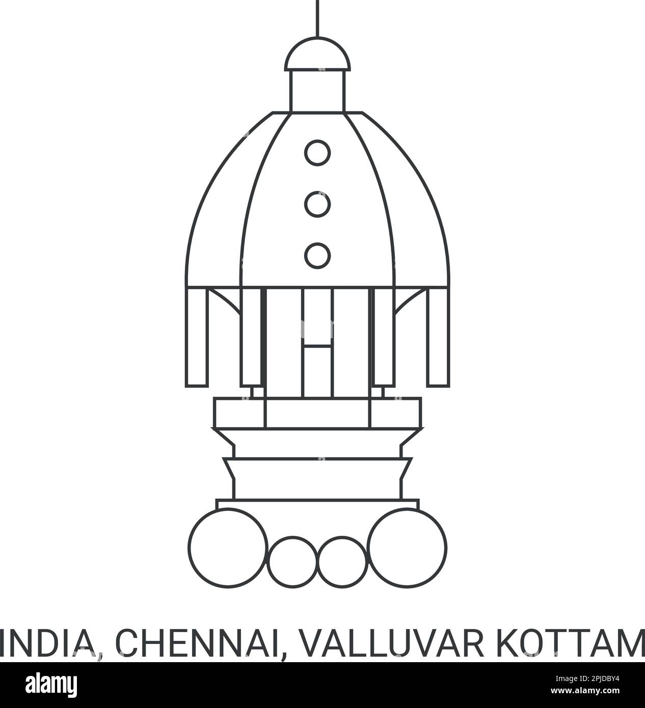 India Chennai Valluvar Kottam Travel Landmark Vector Illustration india-chennai-valluvar-kottam-travel-landmark-vector-illustration