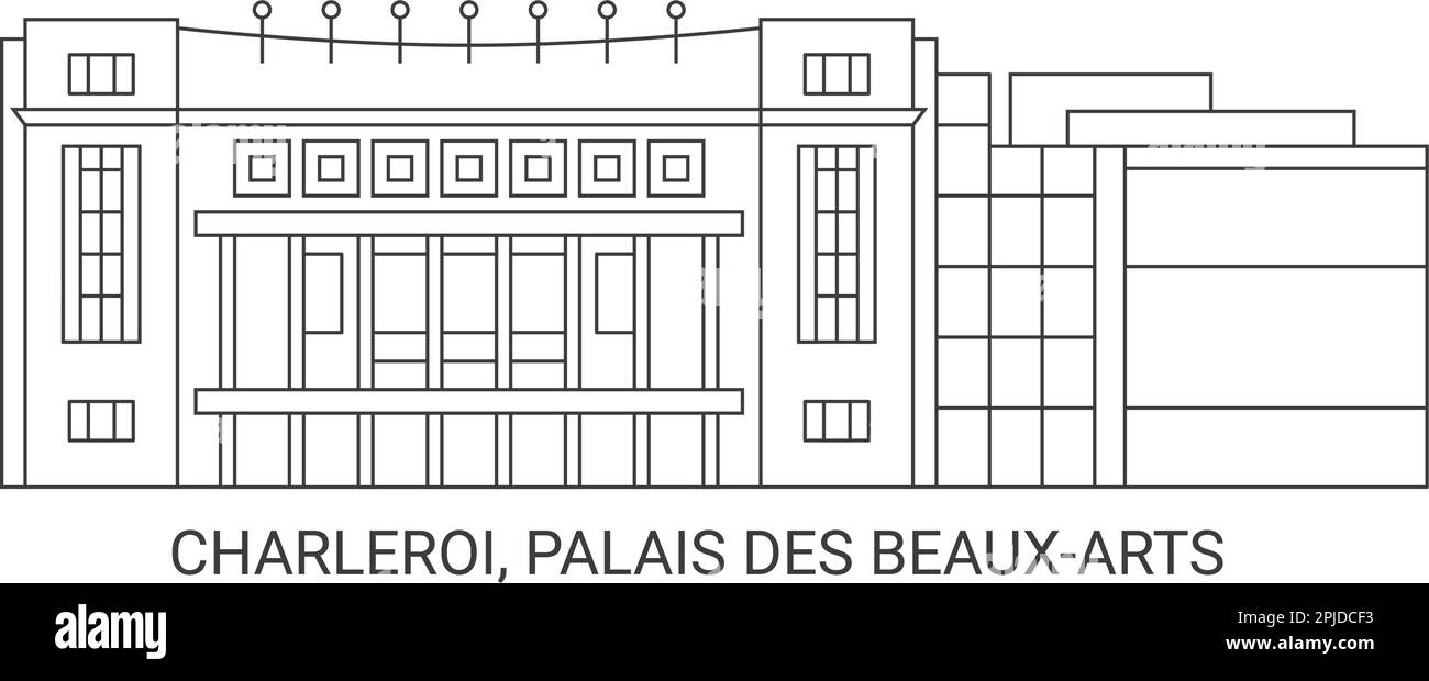 Belgium, Charleroi, Palais Des Beauxarts, travel landmark vector