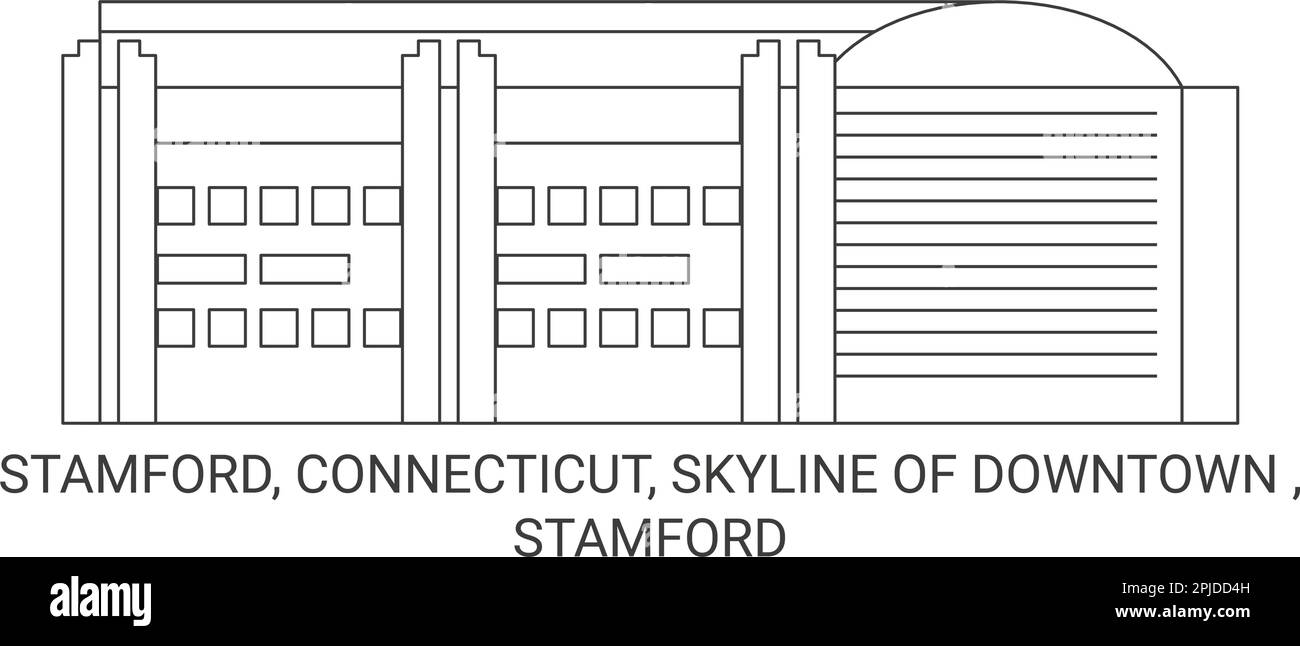 United States, Stamford, Connecticut, Skyline Of Downtown , Stamford