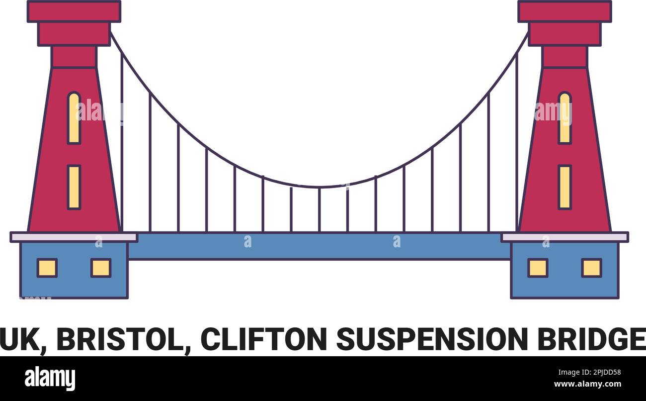 Clifton suspension bridge night Stock Vector Images Alamy