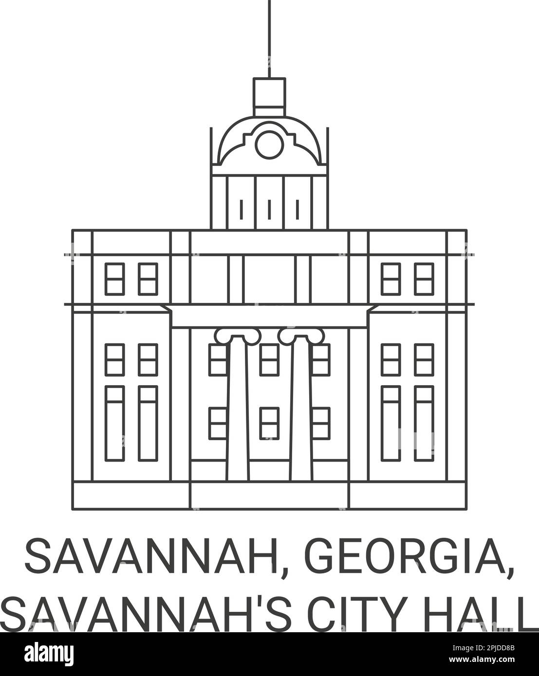 United States, Savannah, Savannah's City Hall travel landmark