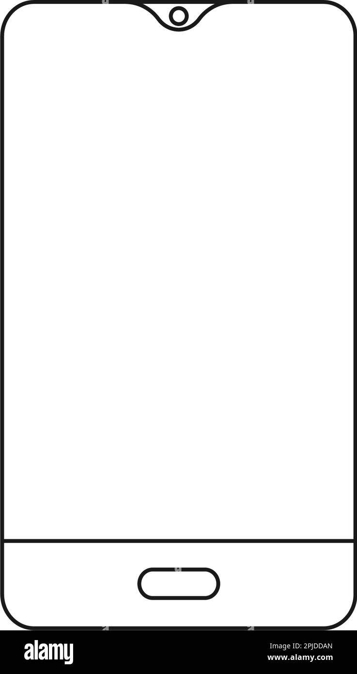 Realistic smartphone mockup. Mobile phone frame with blank look ...