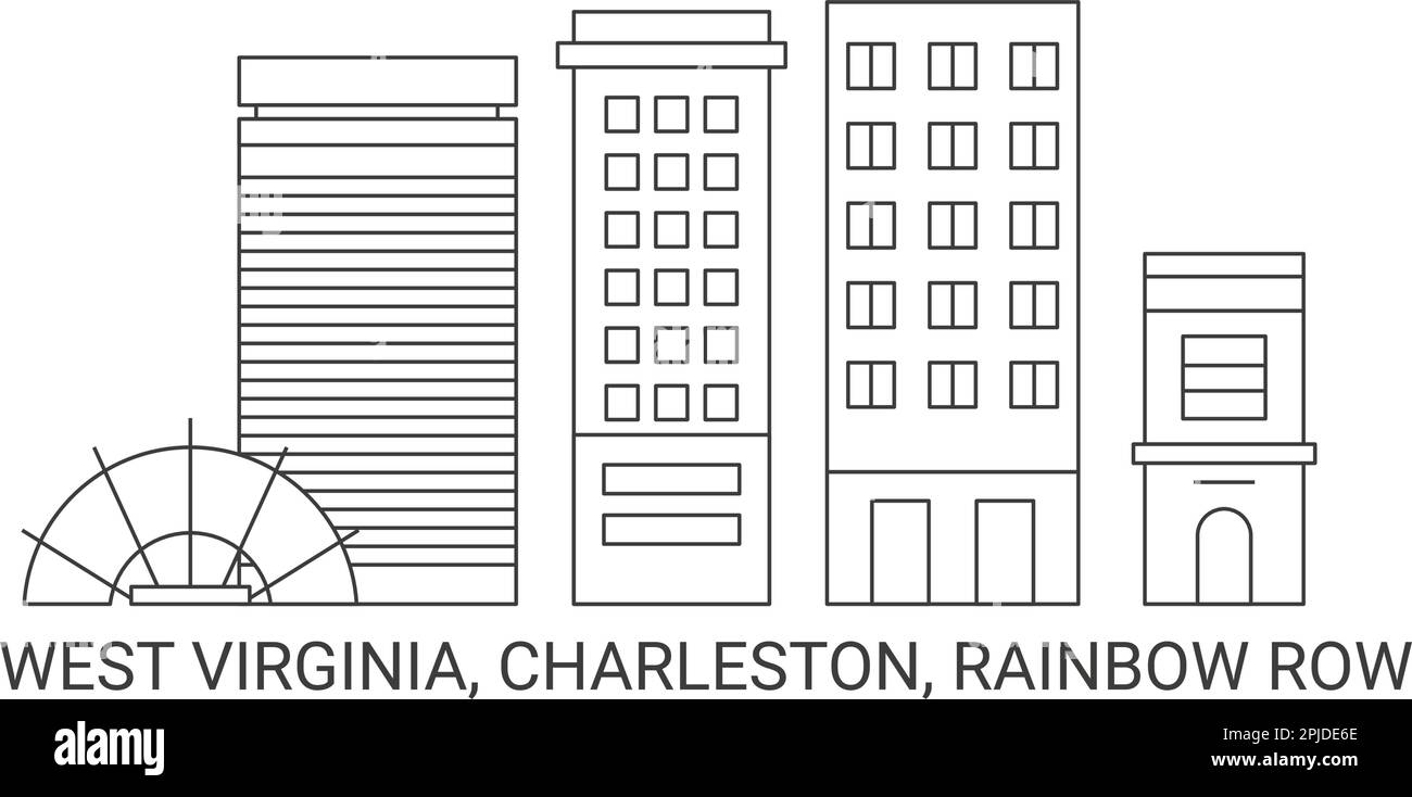 United States, West Virginia, Charleston, Rainbow Row, travel landmark
