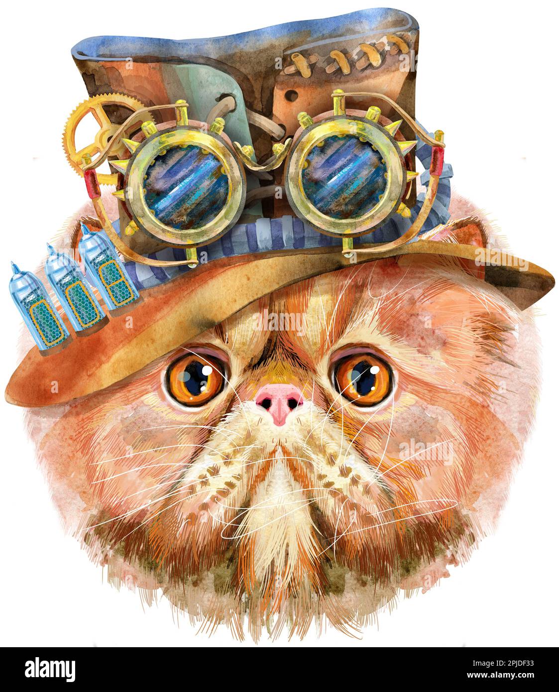 Steampunk T-Shirt Cat & Goggles Shirt Steampunk T-Shirt Cat & Goggles Shirt
