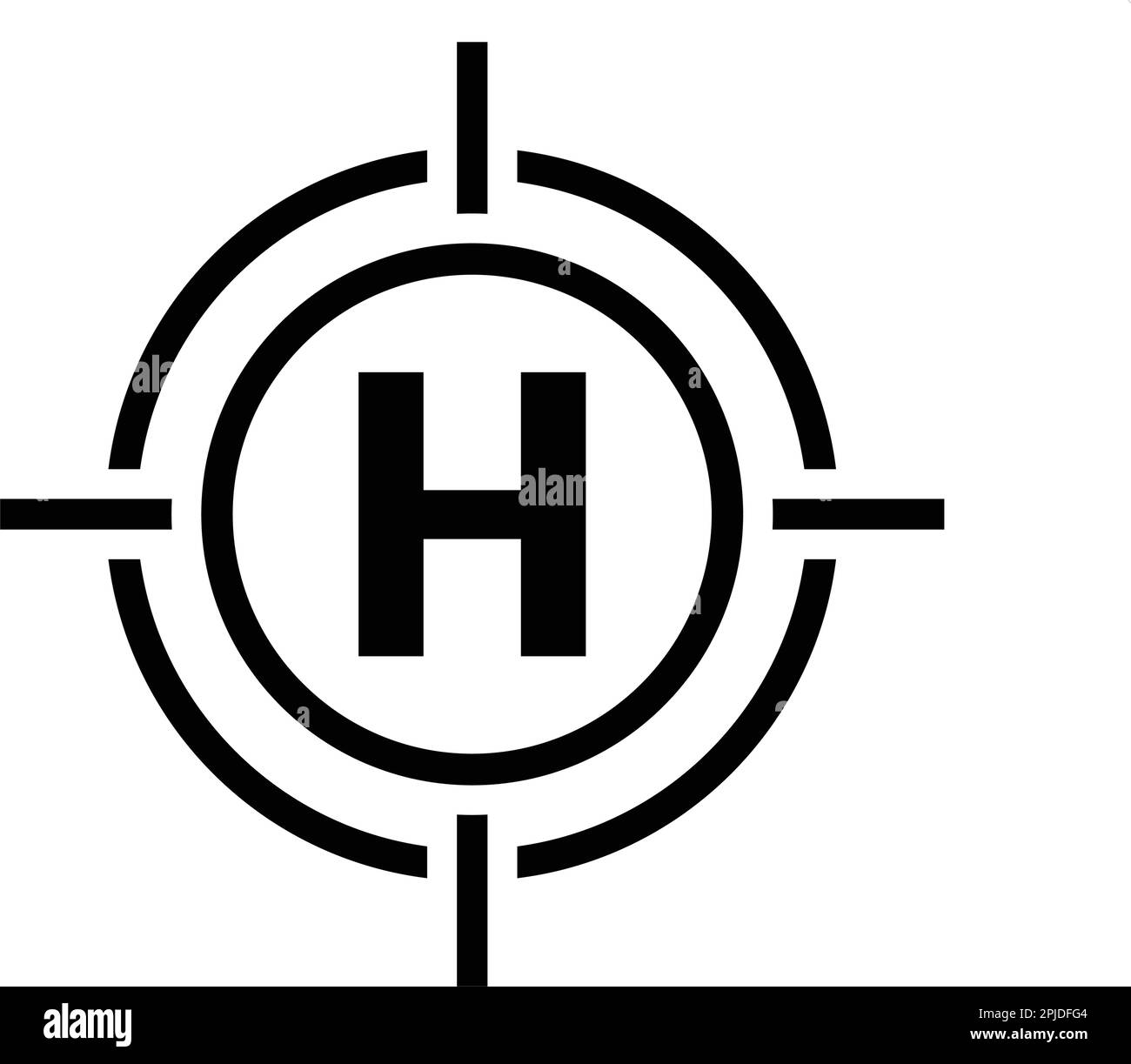 helicopter pad icon vektor illustration Stock Vector