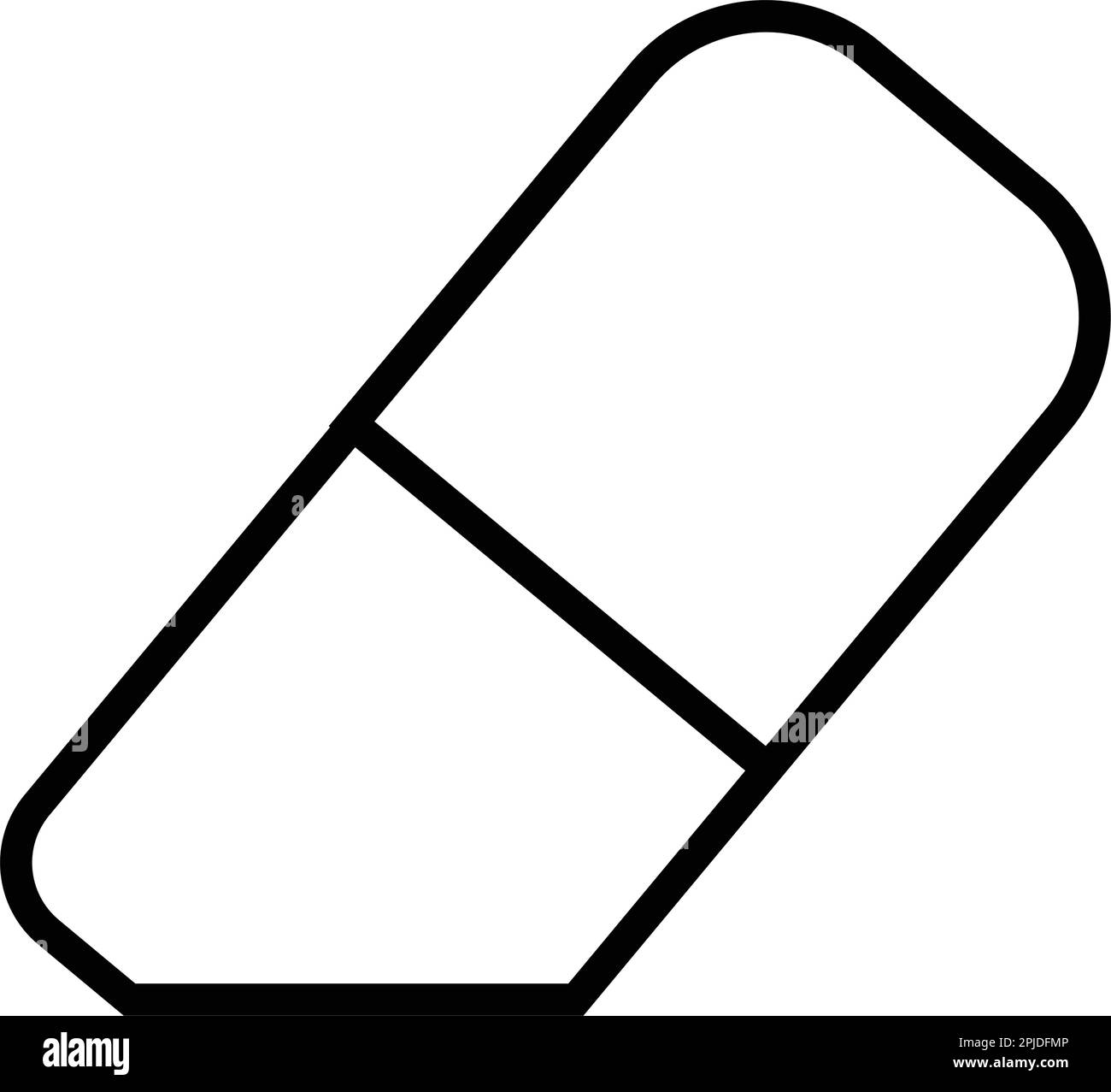 Isolated Eraser Icon Symbol On Clean Background. Vector Rubber Element