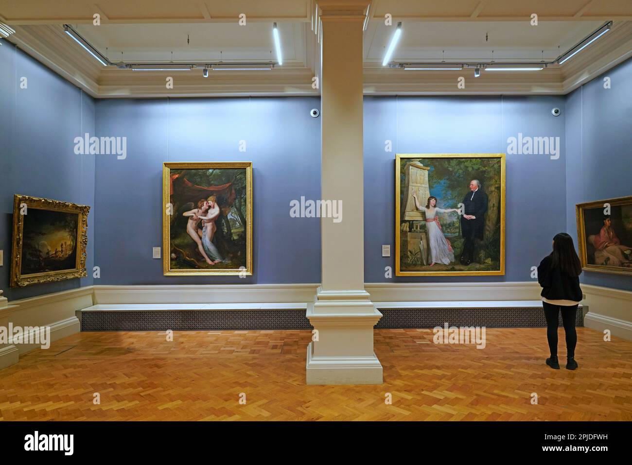 Ireland's National Gallery of Art has a tastefully displayed collection of old oil paintings Stock Photo