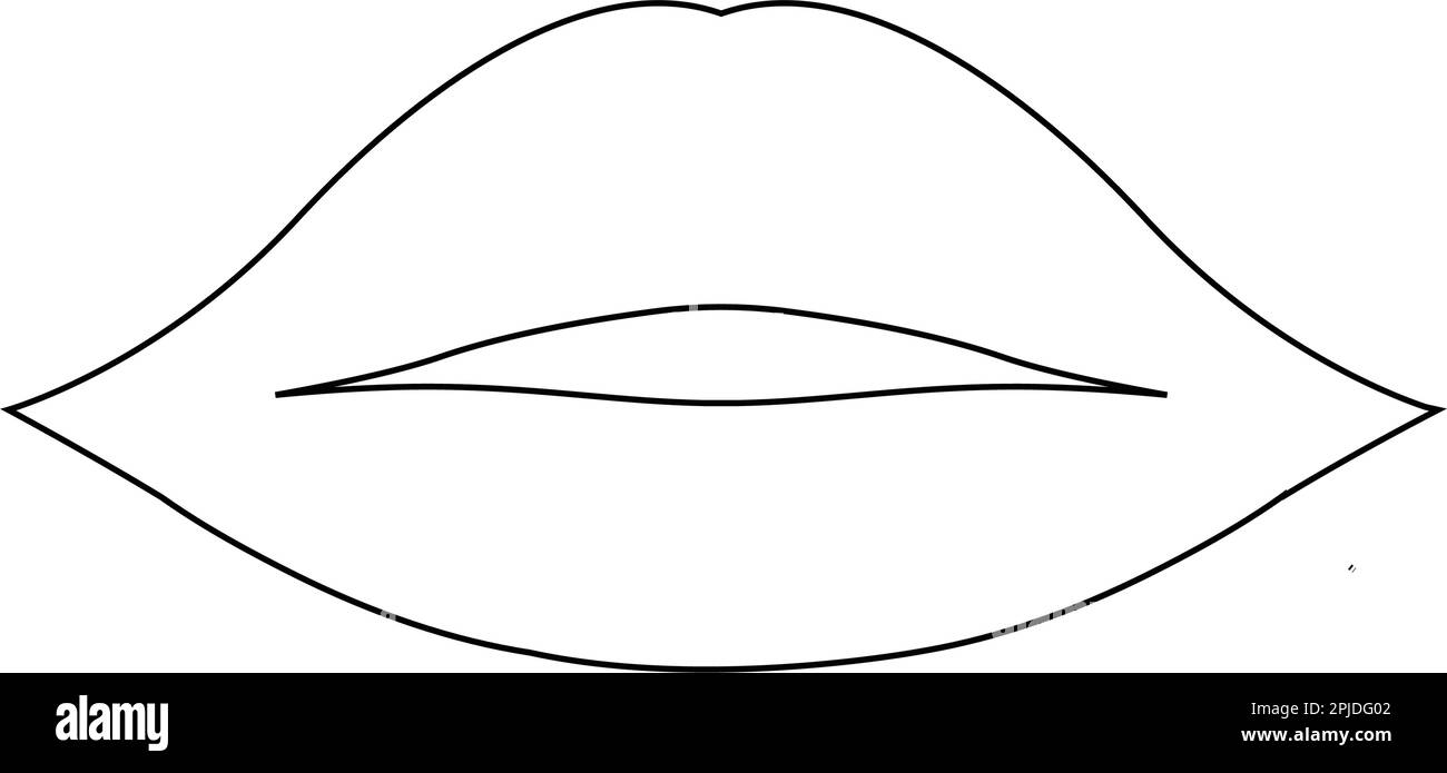 lips icon or logo sign symbol vektor illustration,high quality black style vektor icons Stock Vector