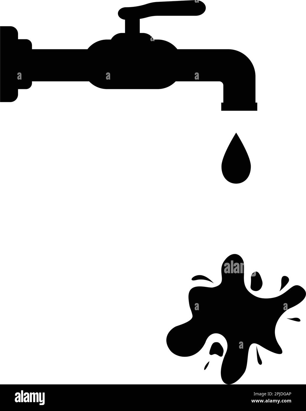 water drops from faucet icon illustration design Stock Vector Image