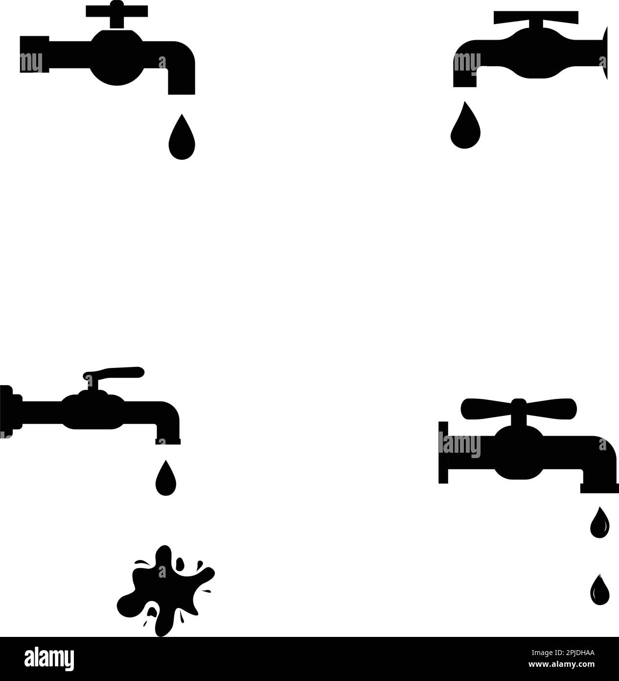 water drops from faucet icon illustration design Stock Vector Image ...