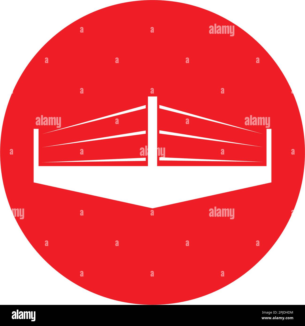 simple boxing ring logo illustration design Stock Vector Image & Art ...