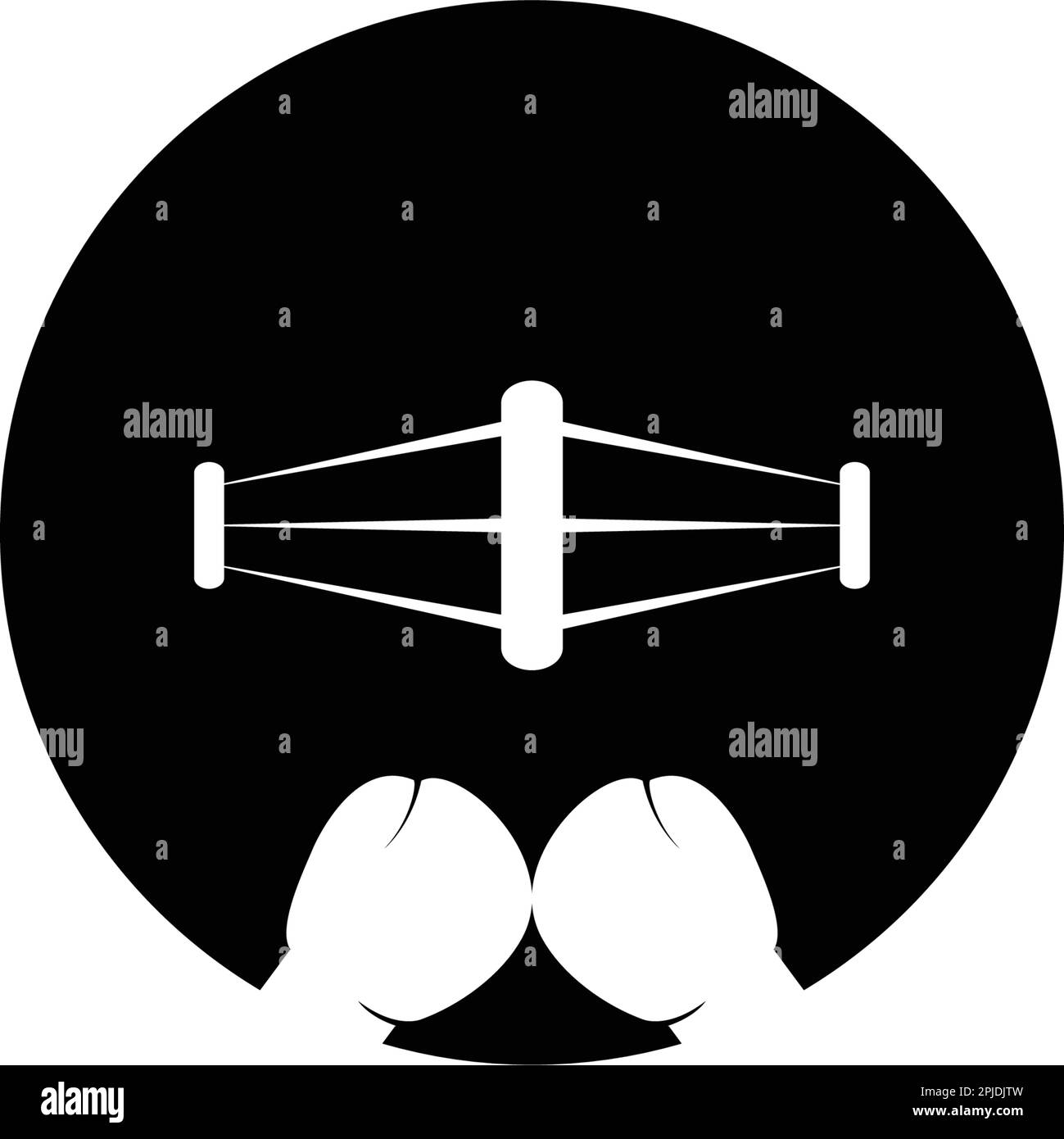 simple boxing ring logo illustration design Stock Vector Image & Art 